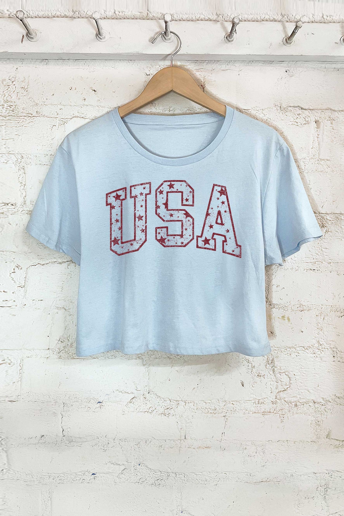 USA Star Women's Screen Printed T-Shirt