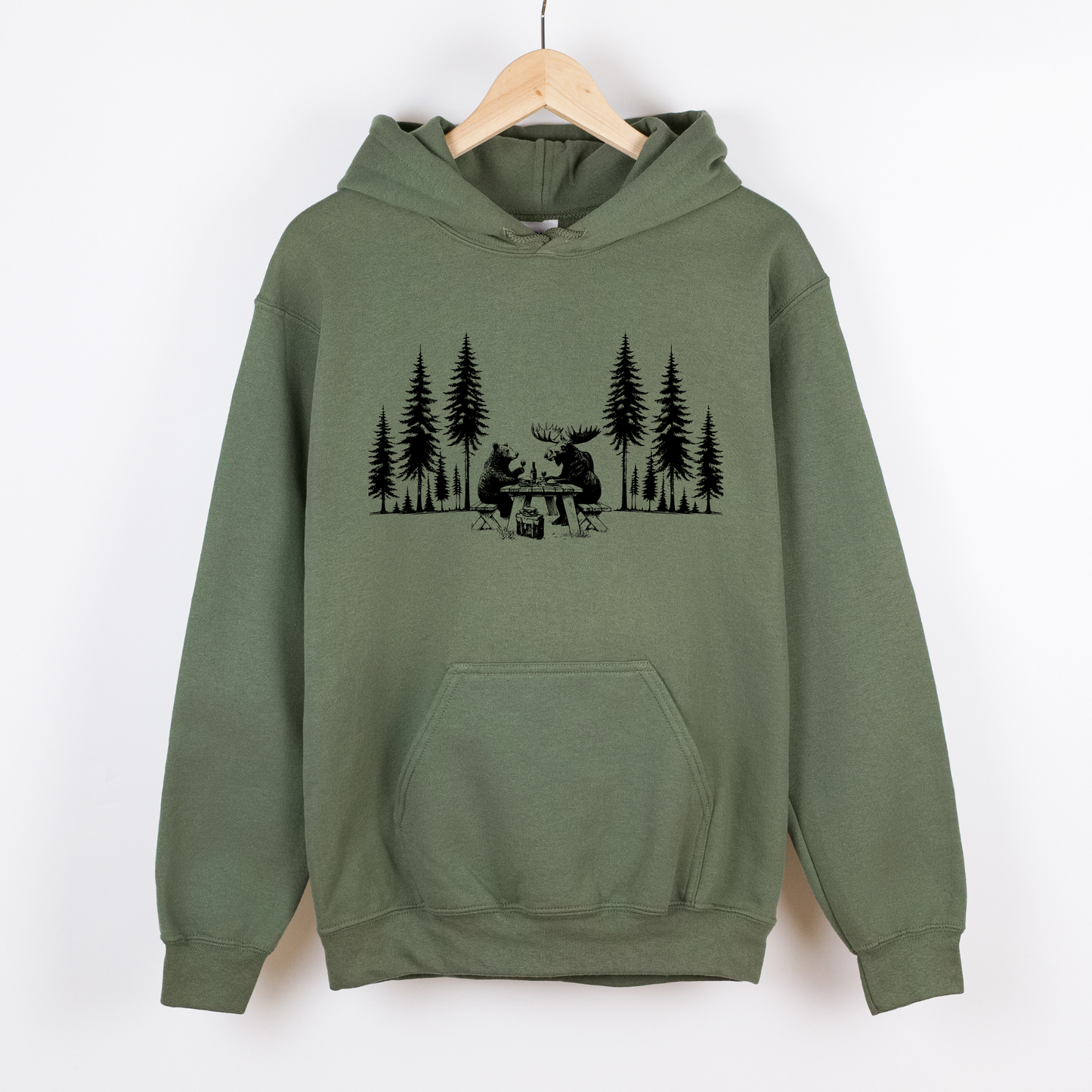 Wildlife Picnic Crewneck Sweatshirt Hoodie 062 (No Words)