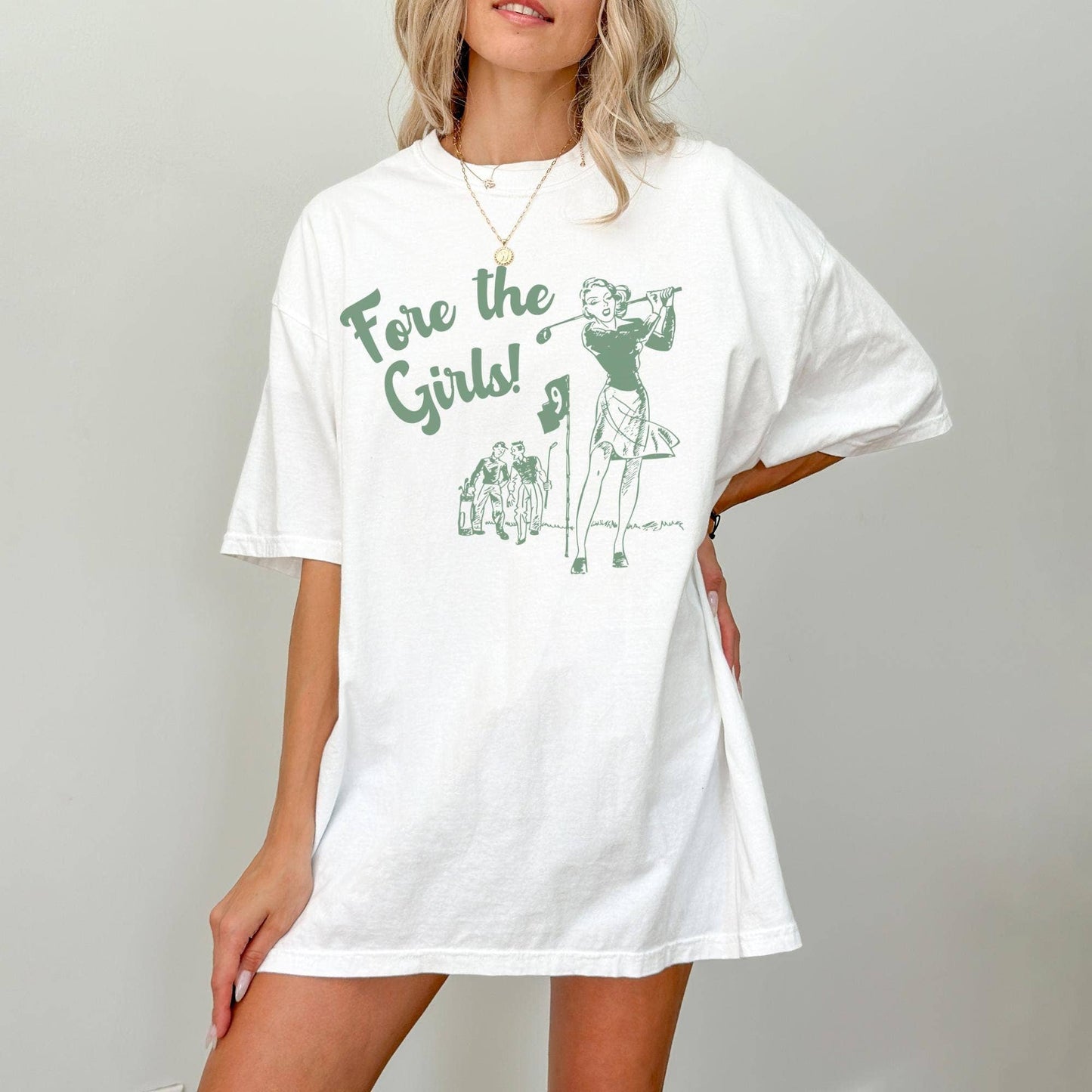 Fore the Girls Golf Shirt - Women's Preppy Country Club Tee