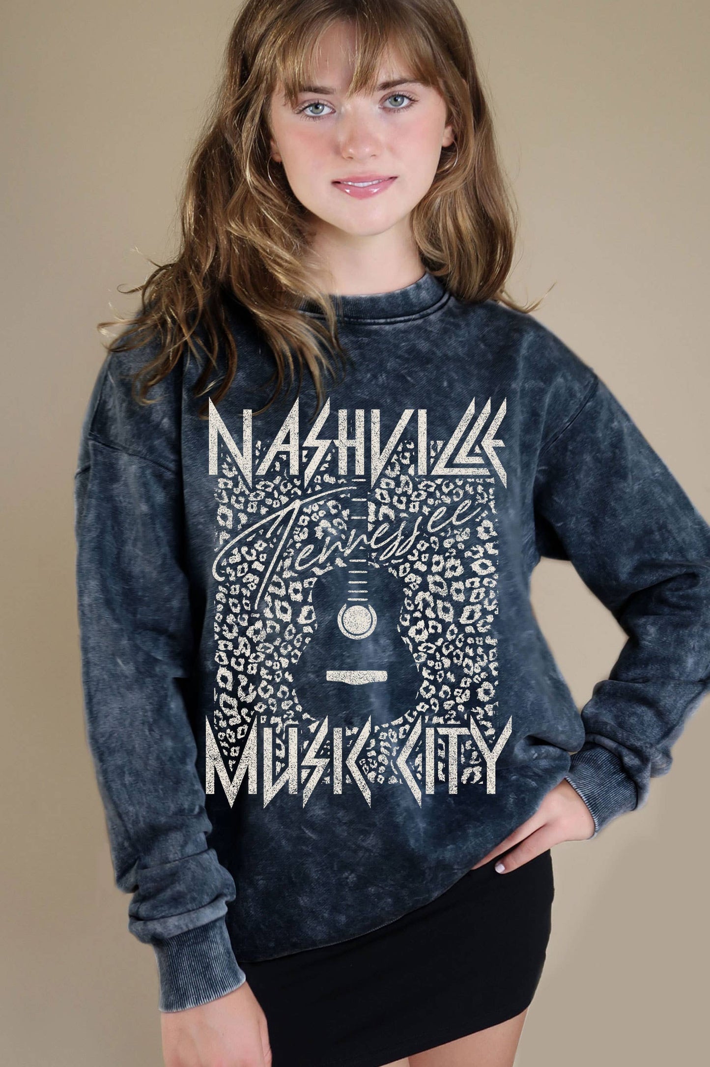 Nashville Music City Mineral Brushed Sweatshirt