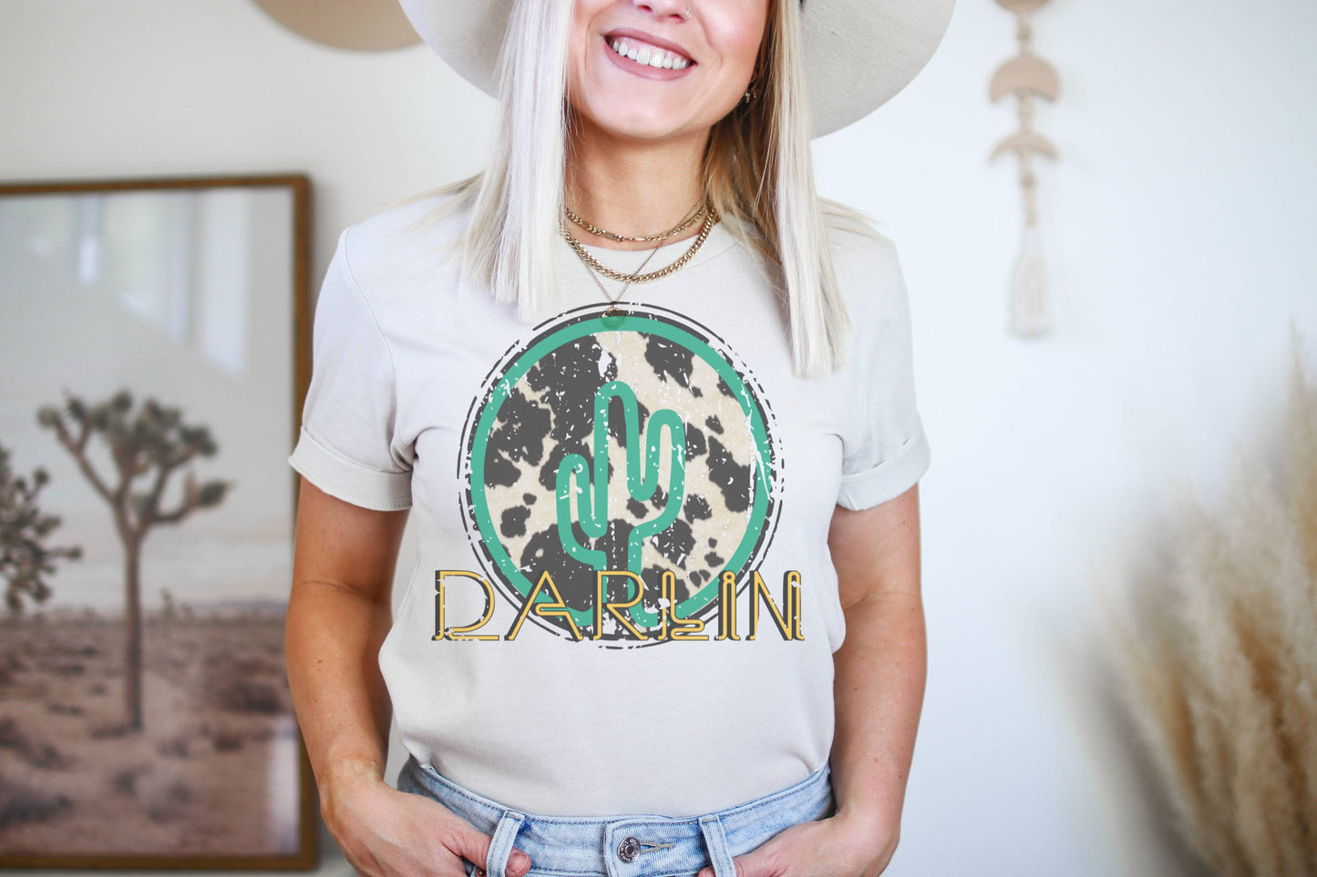 Cowhide Darlin Women's Screen Printed T-Shirt