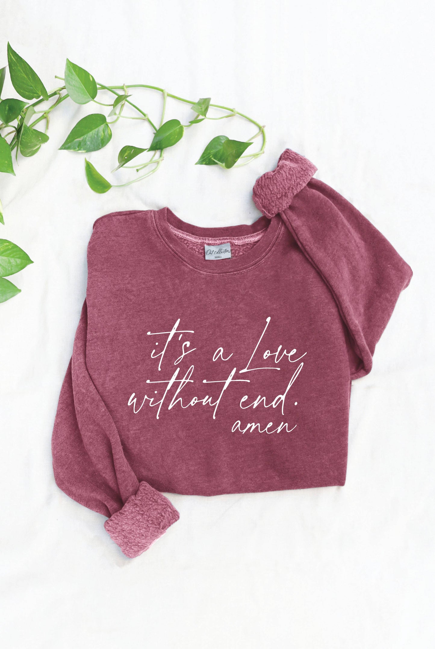 It's A Love Without End. Amen Mineral Graphic Sweatshirt