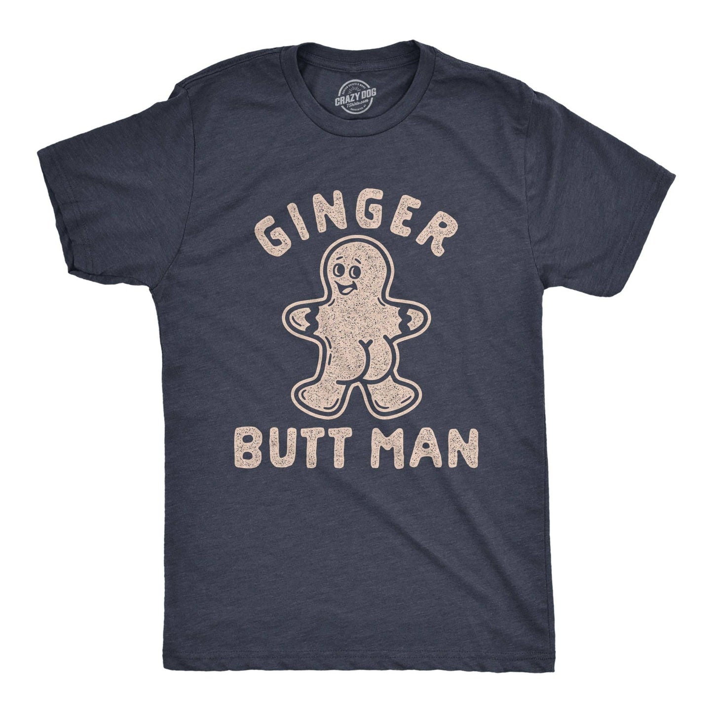 Ginger Butt Man Men's Tshirt Christmas Graphic Tee Western T
