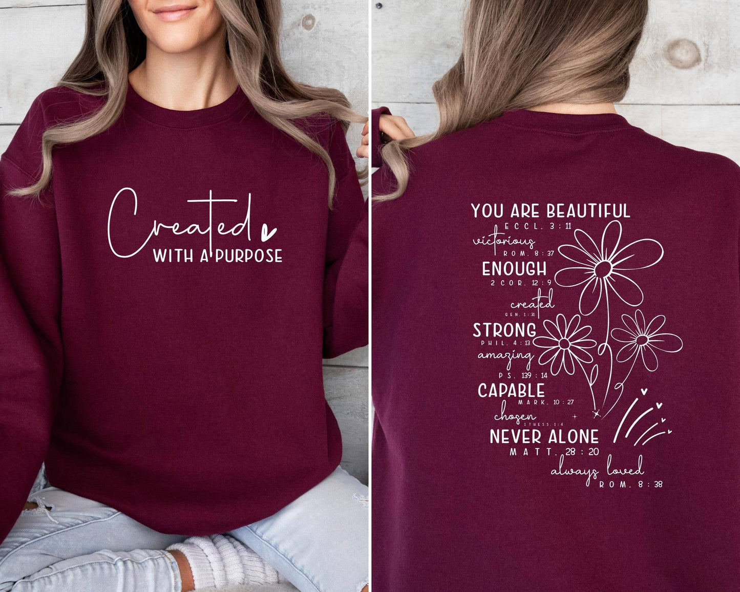 Christian Purpose Bible Verse Sweatshirt