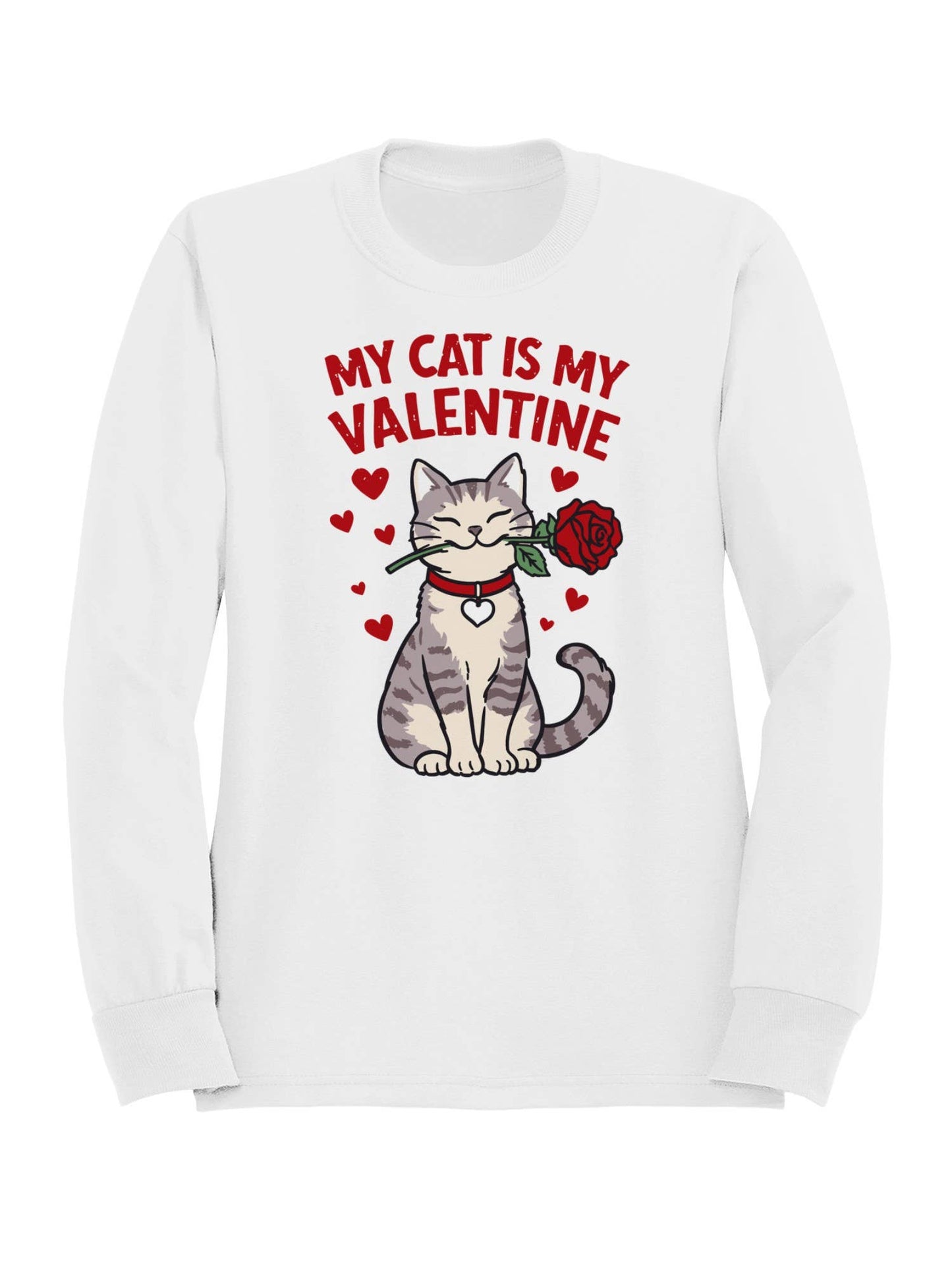 Cat Valentine Rose Design Men's Sweatshirt