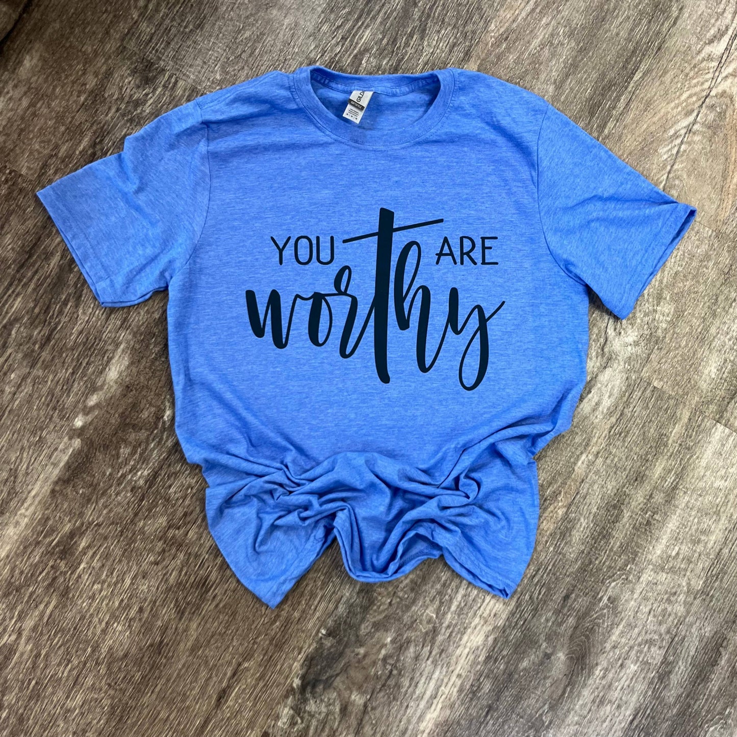 You Are Worthy Heather Royal Tee