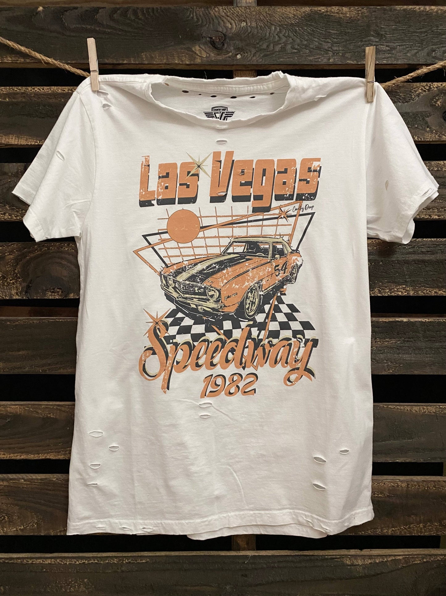 Las Vegas Speedway Distressed 1980's Vintage T Shirt