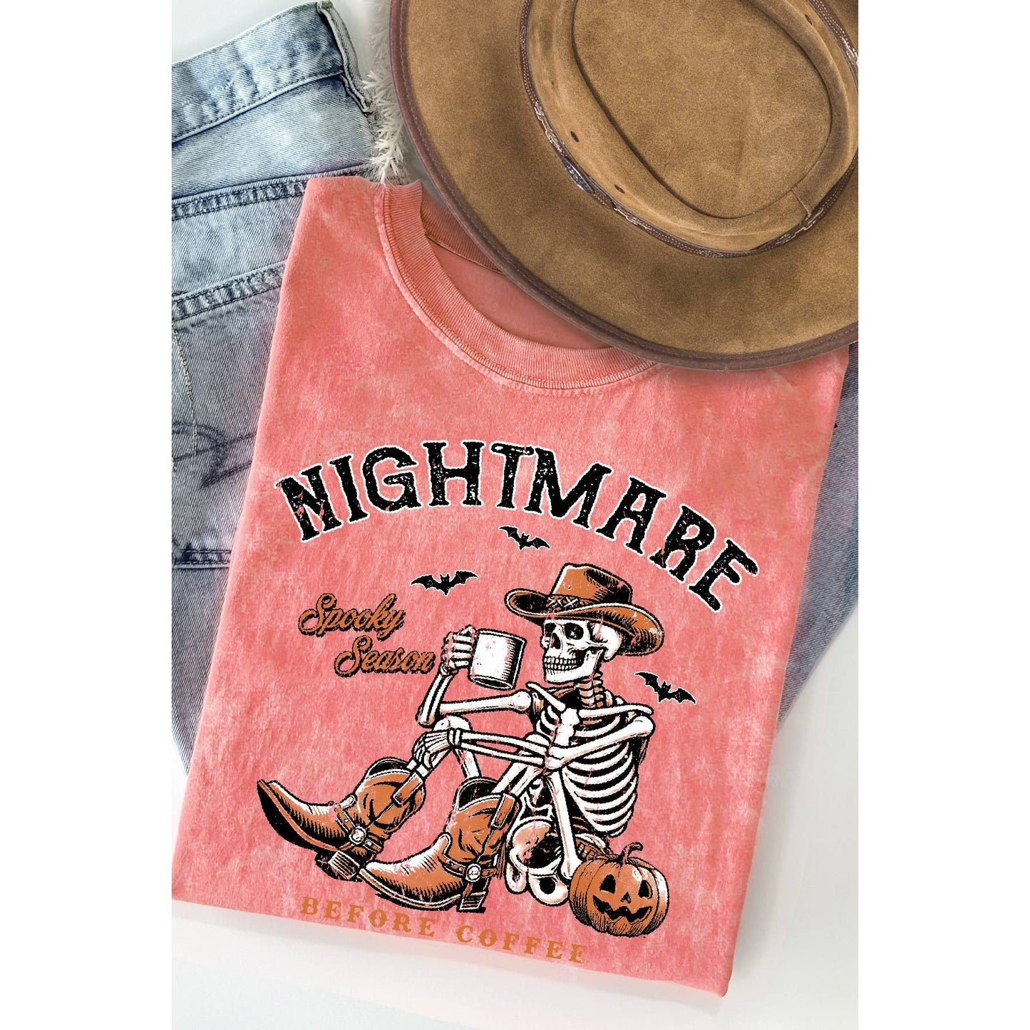 Spooky Season Nightmare - Mineral Wash T Shirt