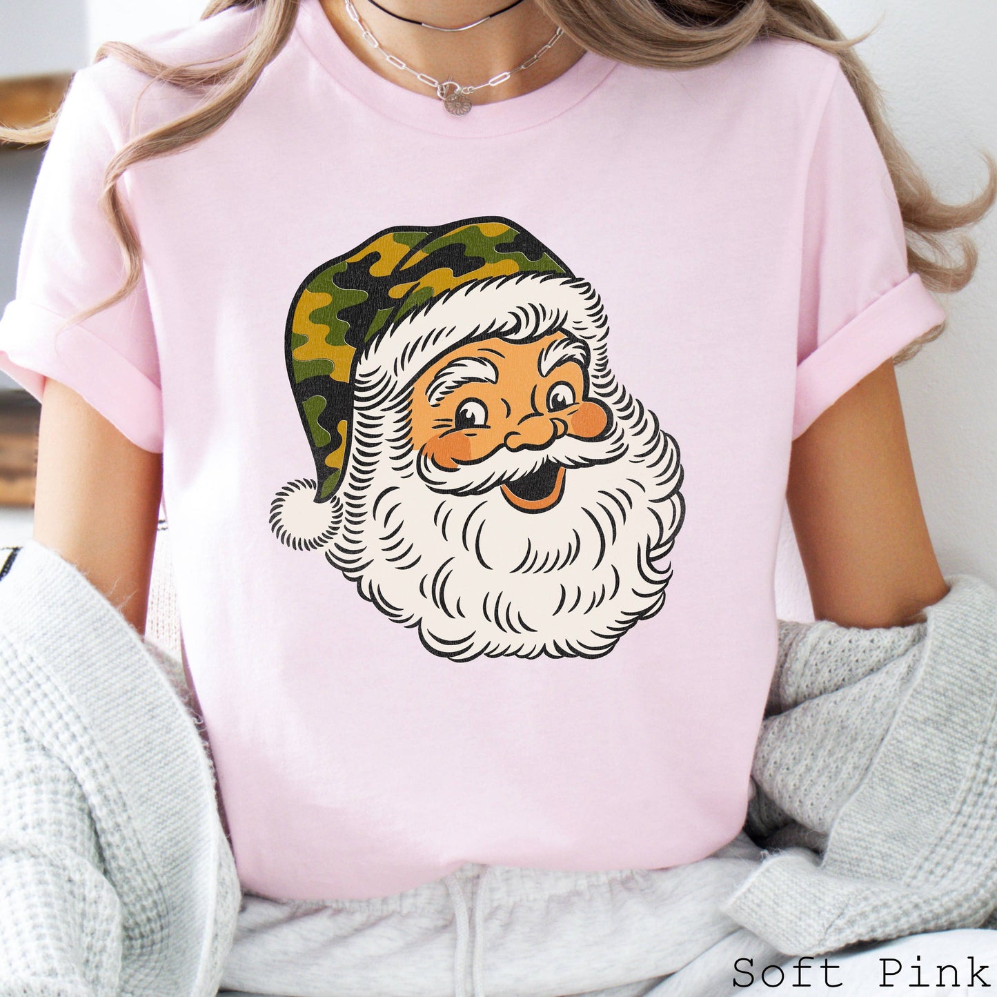 Camo Santa Christmas 2025 Graphic Tee | Bella Canvas