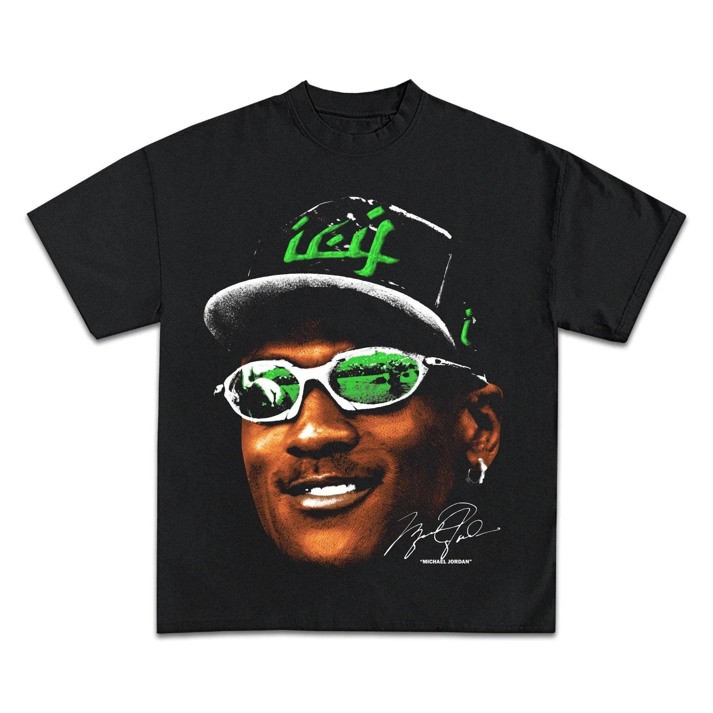 Green Streetwear Oversized Box Tee Shirt - Y2K Graphic