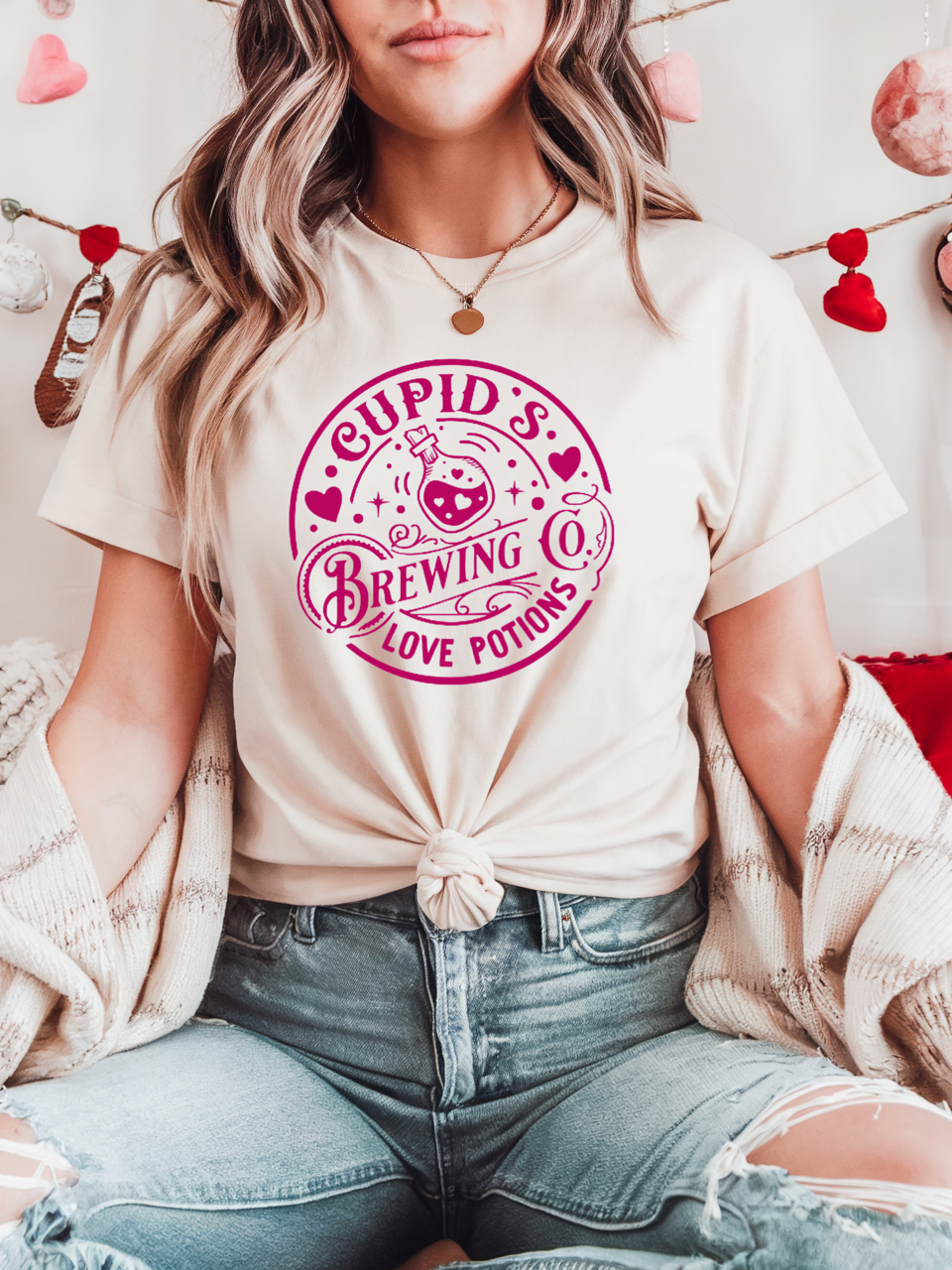 Cupid's Brewing Valentines Tshirt