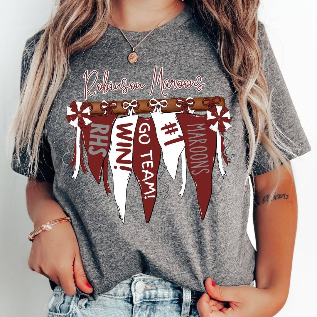 Robinson Maroons Pennant Shirt – Custom Spirit Unisex Tee