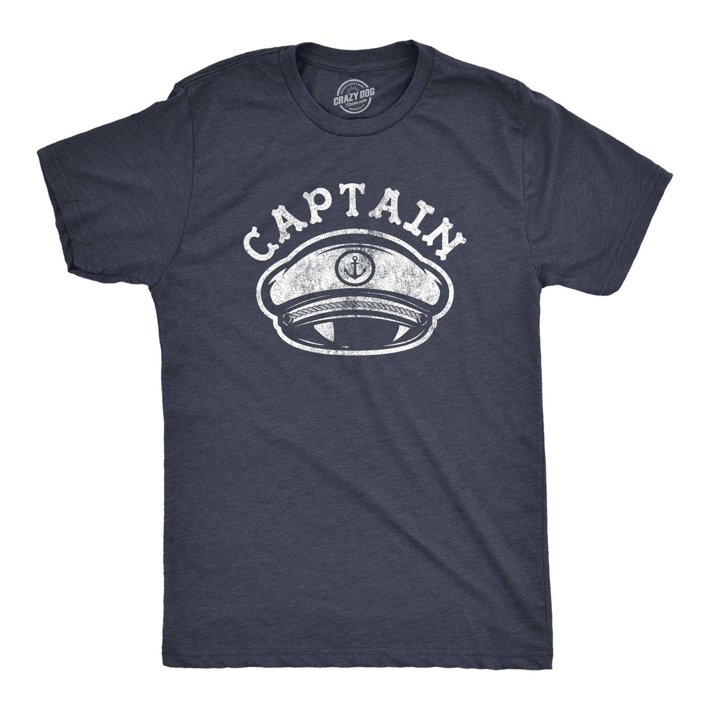 Captain Hat Men's Tshirt Vacation Graphic Tee Western T