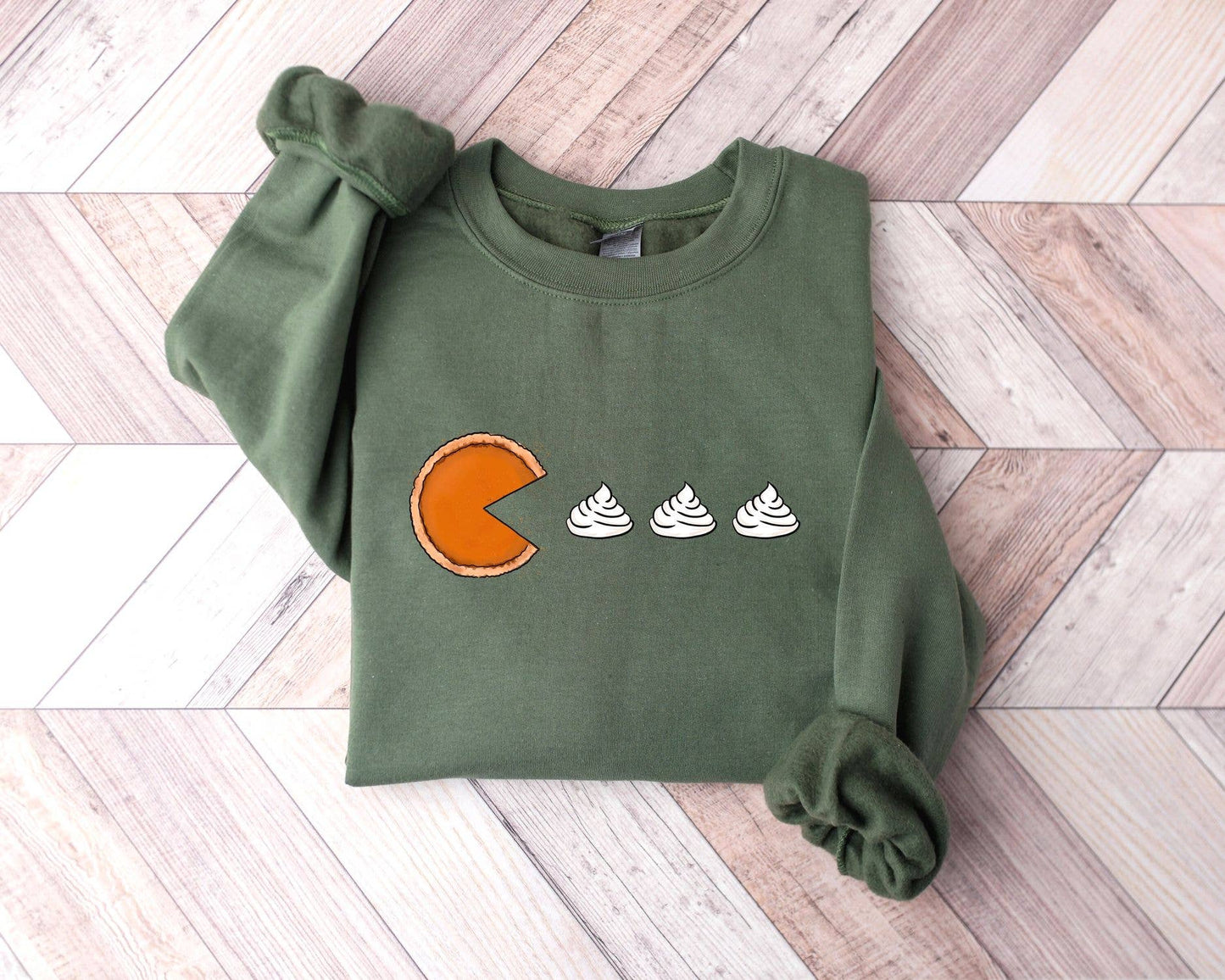 Pumpkin Pie Thanksgiving Sweatshirt Thick Thighs Season