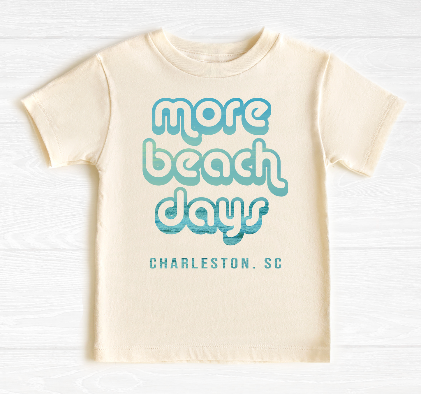 More Beach Days Custom Toddler Shirt, Beach Name Souvenir