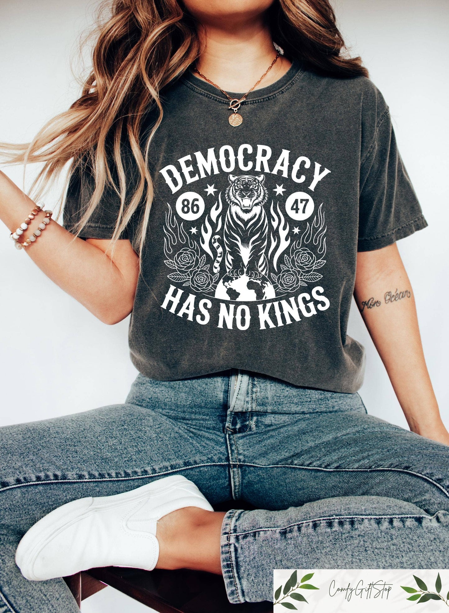 Democracy Over Kings Anti-Trump Political Activist Shirt