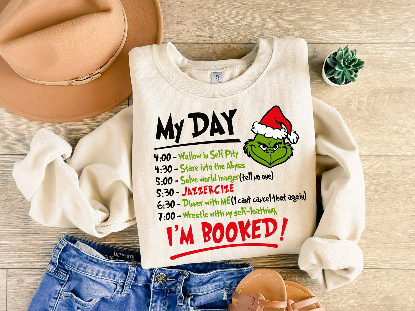 My Day Booked Christmas Sweatshirt