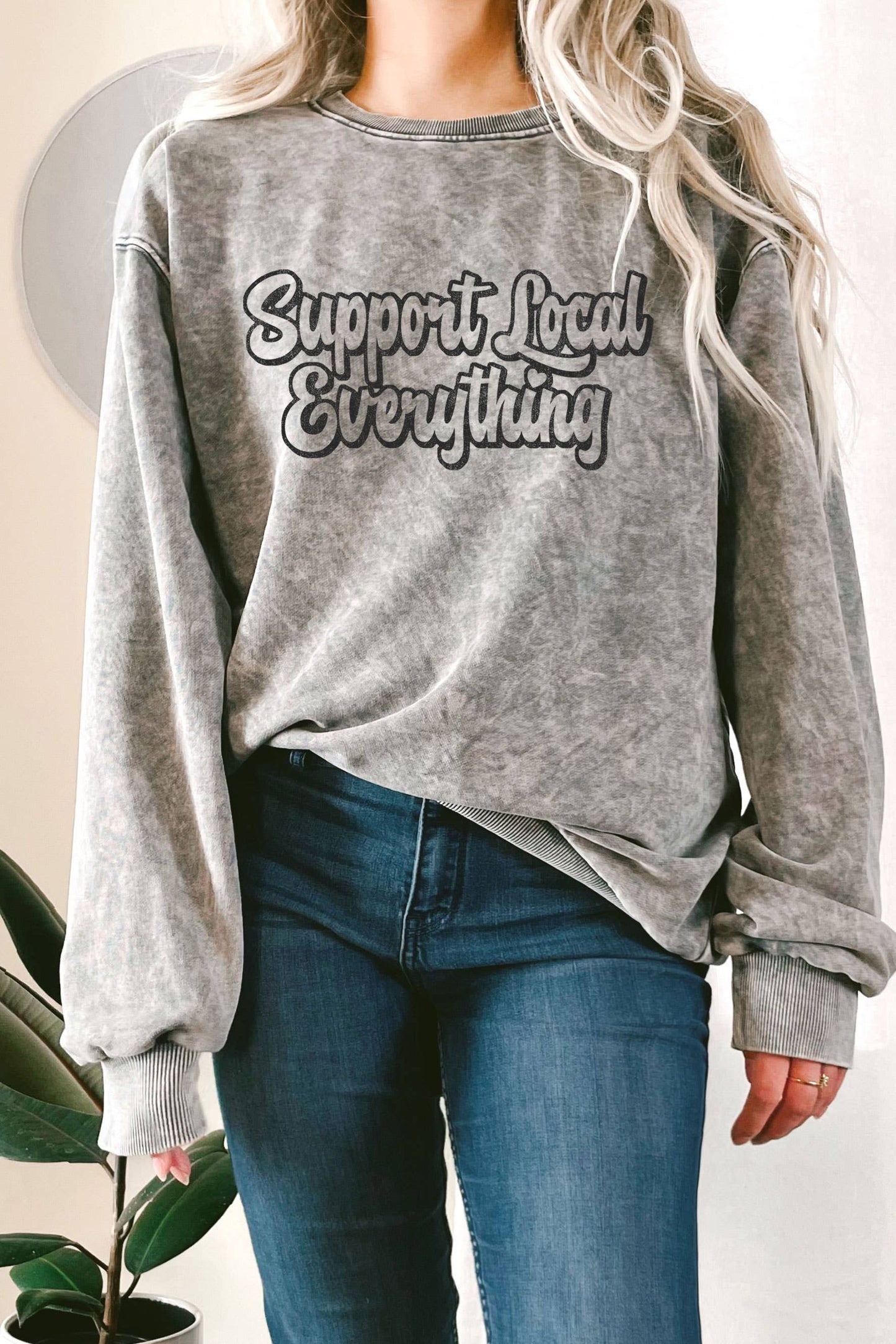 Support Local Everything Mineral Graphic Terry Sweatshirt