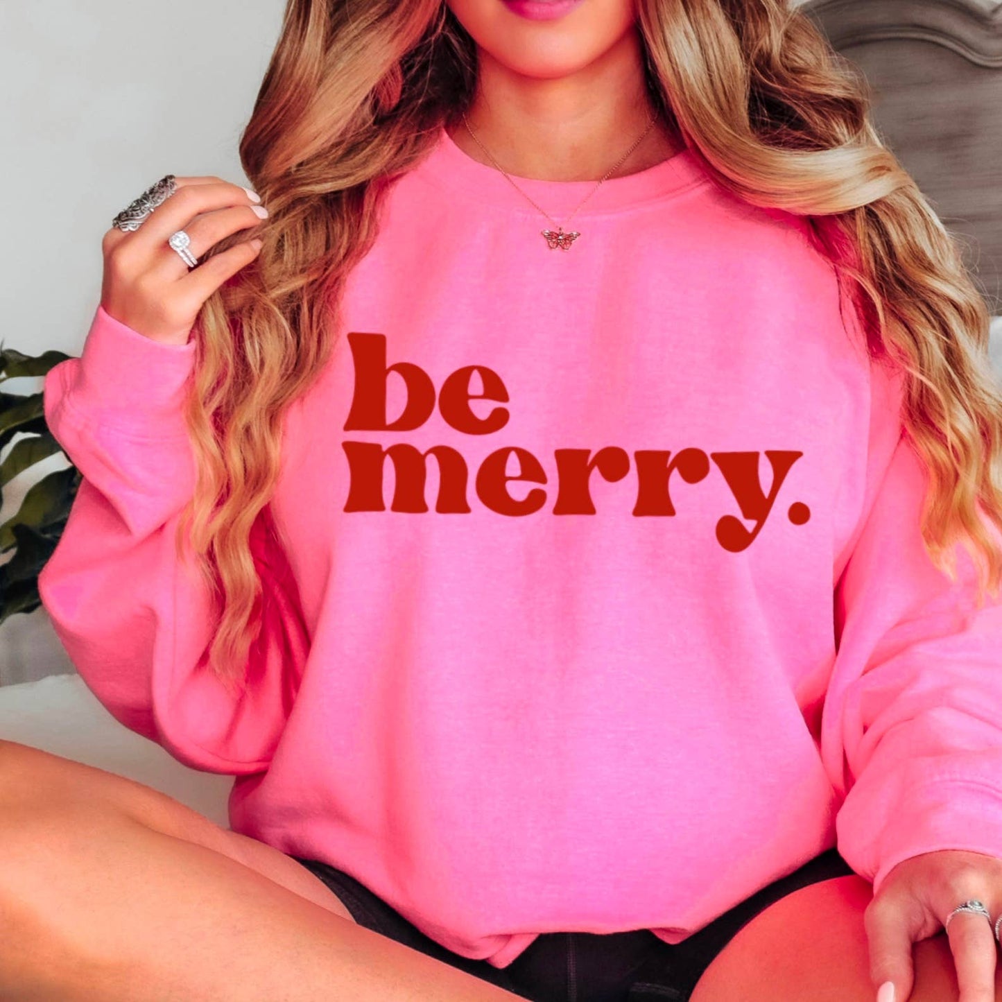 Be Merry Christmas Crewneck Sweatshirt | Christmas Sweater