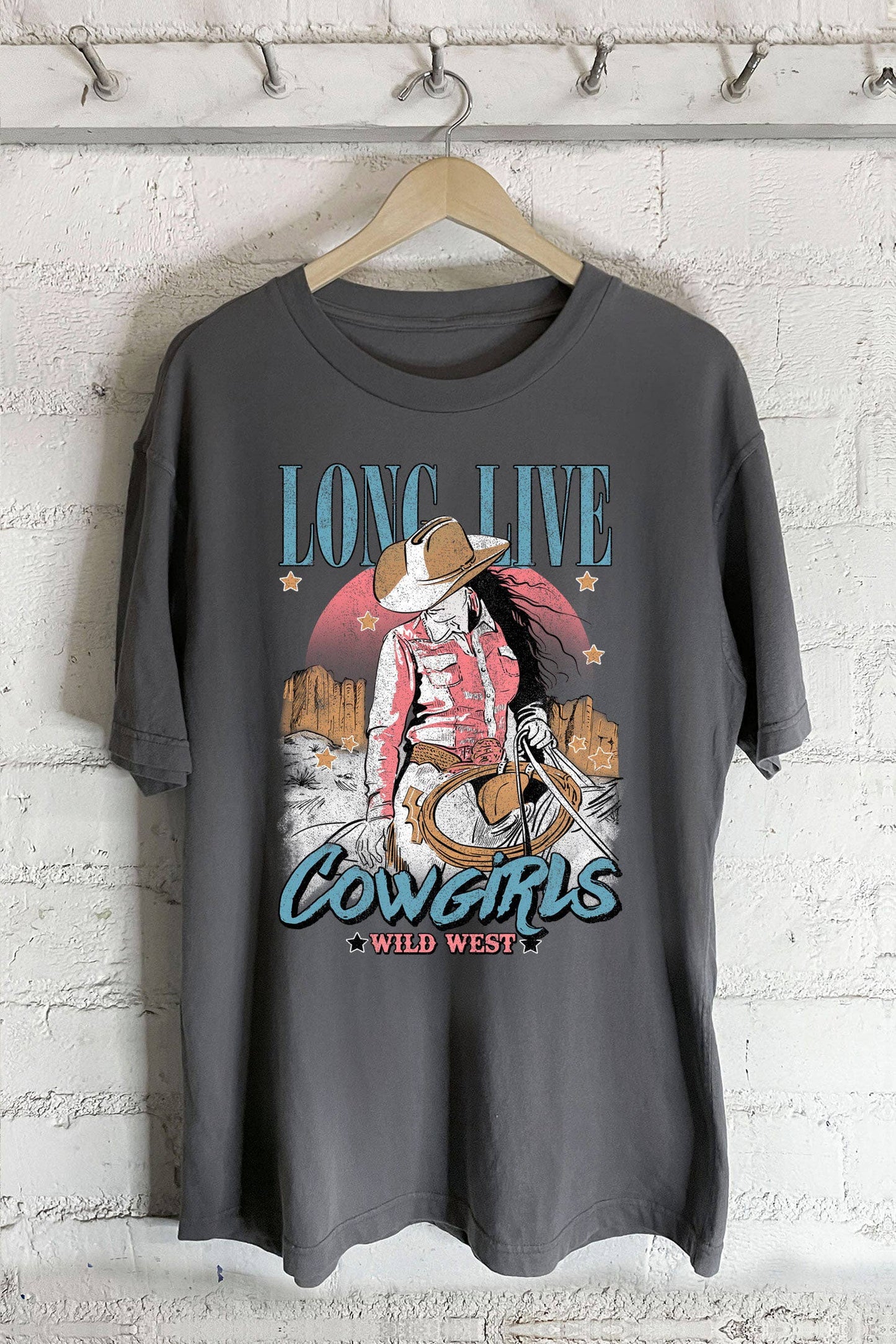 Long Live Cowgirls-Oversized Tee