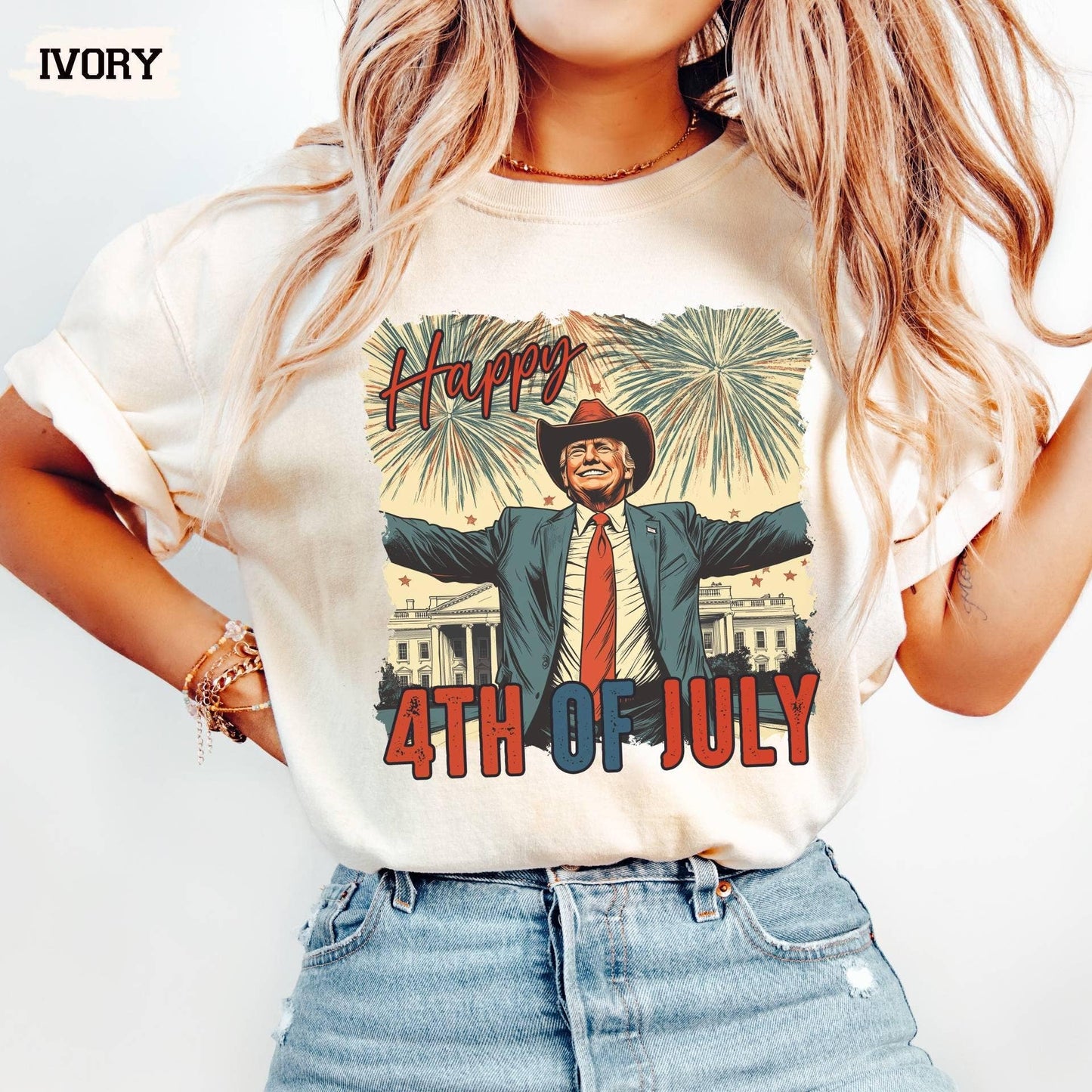 Happy 4th of July Trump Tee, Funny Republican Gifts