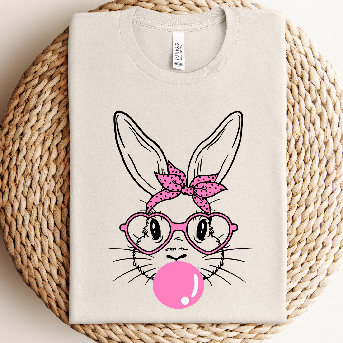 Bubblegum Easter Bunny Graphic Tee