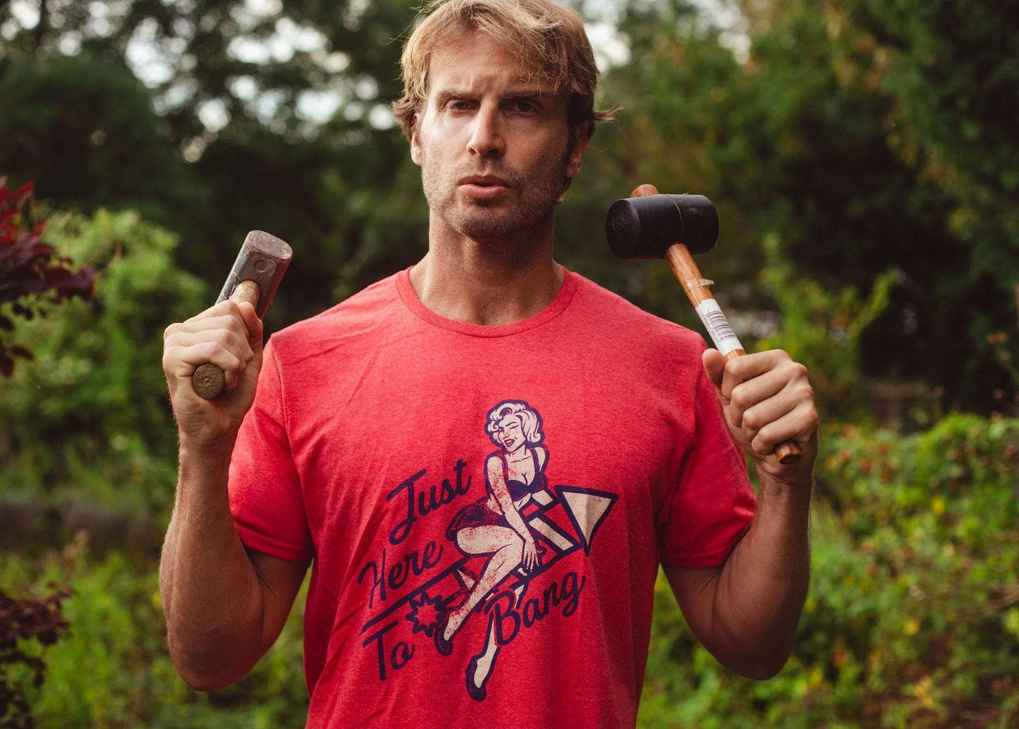 Here To Bang T Shirt Funny Mens T Shirts 4th of July Shirts For Men