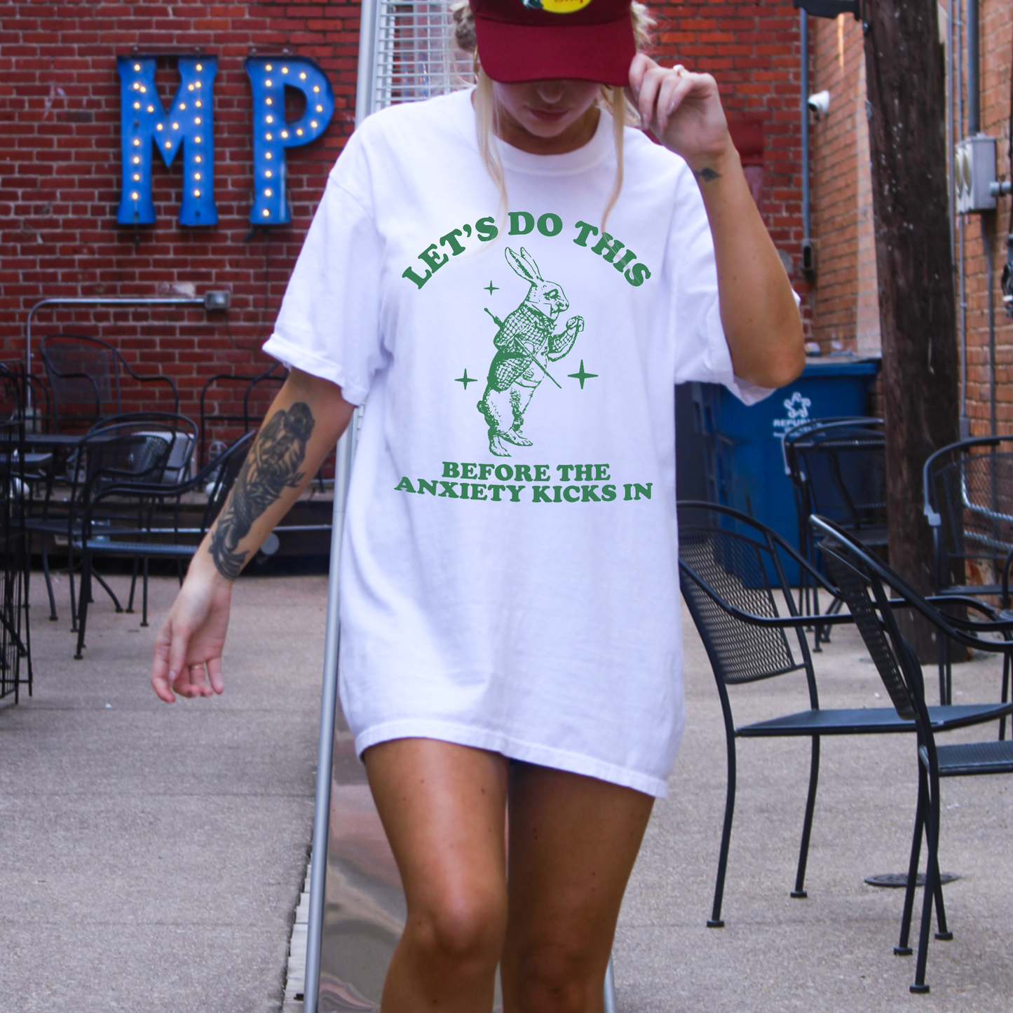 Lets Do This Before the Anxiety Comfort Color Graphic Tee