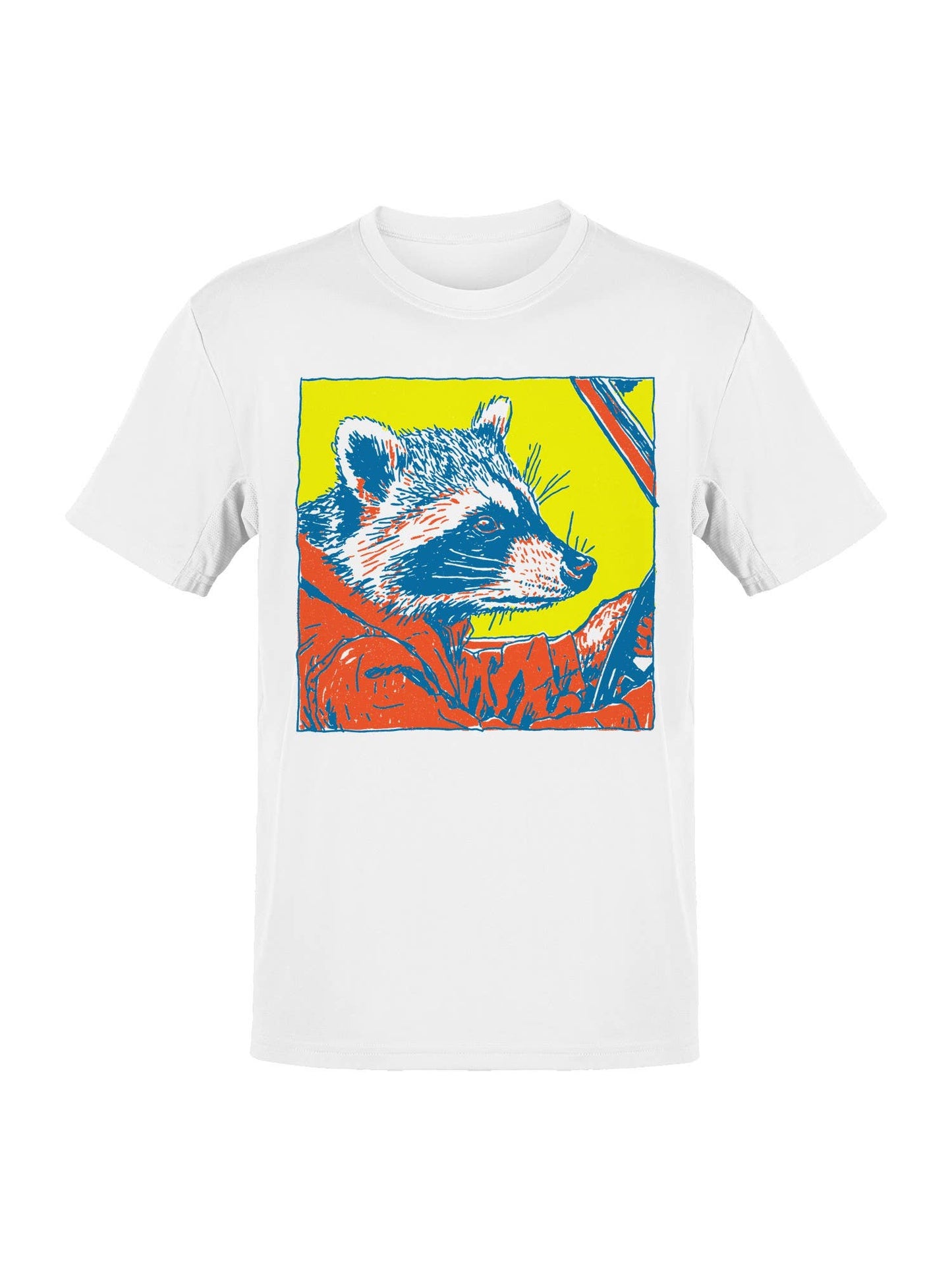 Raccoon Driver Retro Art Design Men's T-Shirt