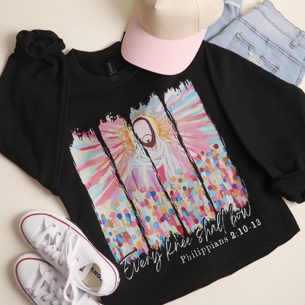 Every Knee Shall Bow Before Jesus Heavyweight Sweatshirt