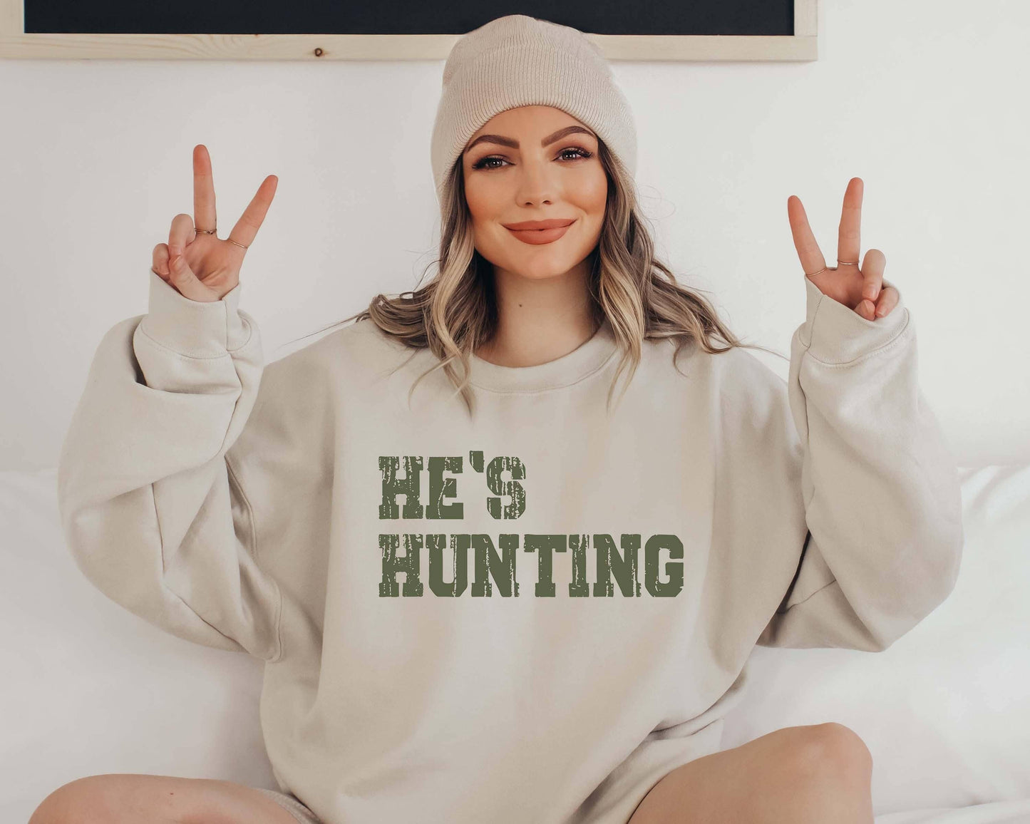 Hunters Wife Sweatshirt - Hunting Season Gift For Her