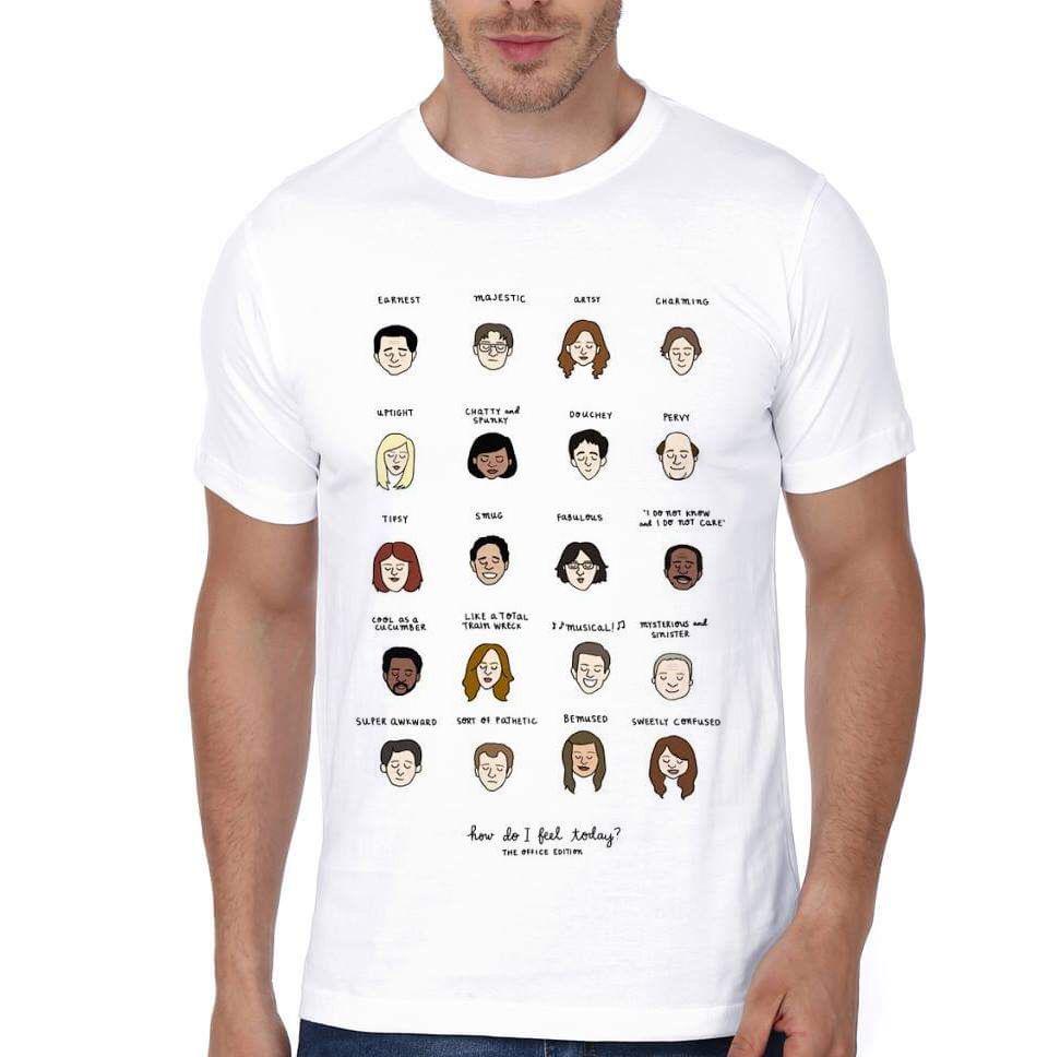 The Office White Half Sleeve T-Shirt