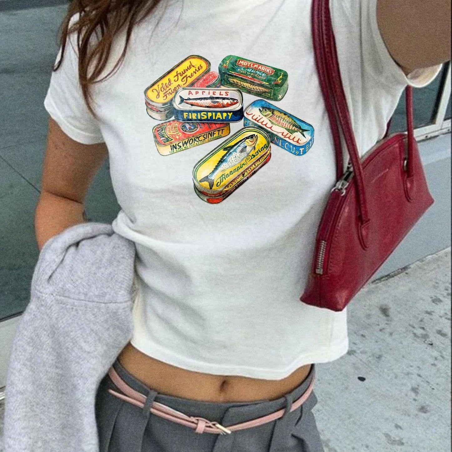 Fish Tin Baby Tee Trendy Sardine Shirt