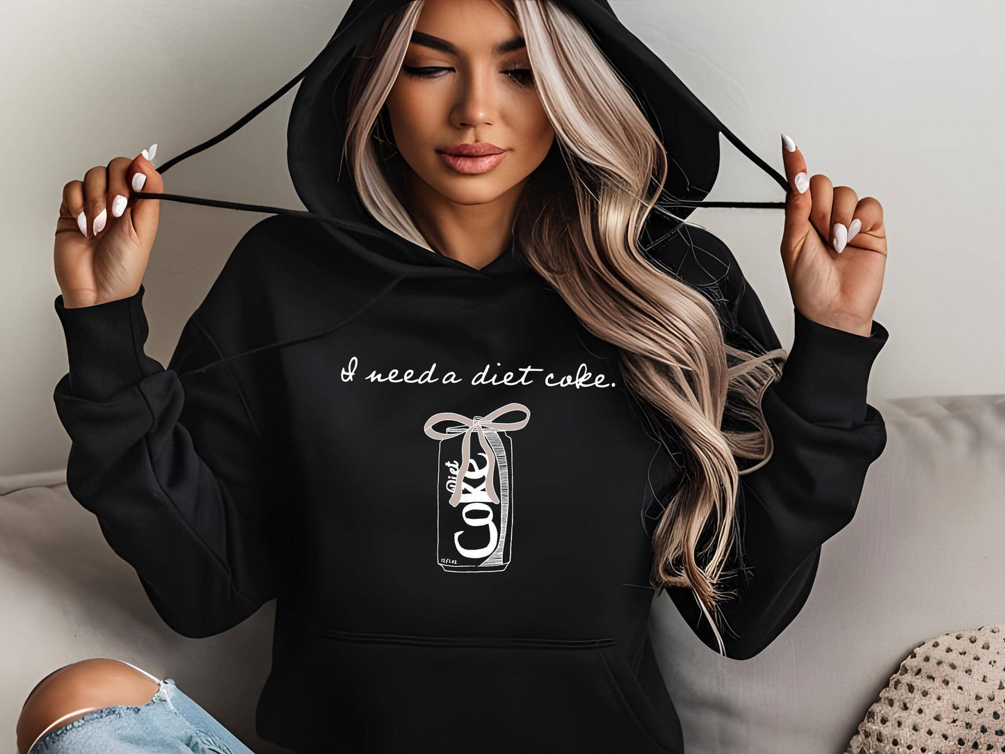 Diet Coke Bow Sweatshirt & Hoodie, Funny Coke Gift