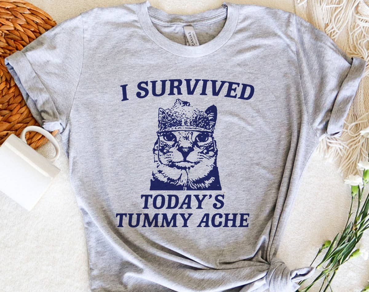 I Survived Todays Tummy Ache - Funny Weird Animal T-Shirt