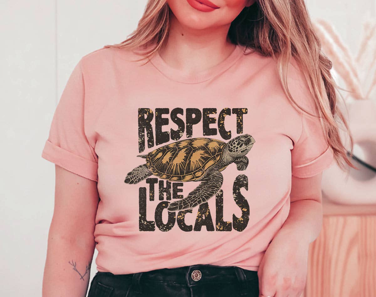 Respect the Locals - Sea Turtles Beach T-Shirt