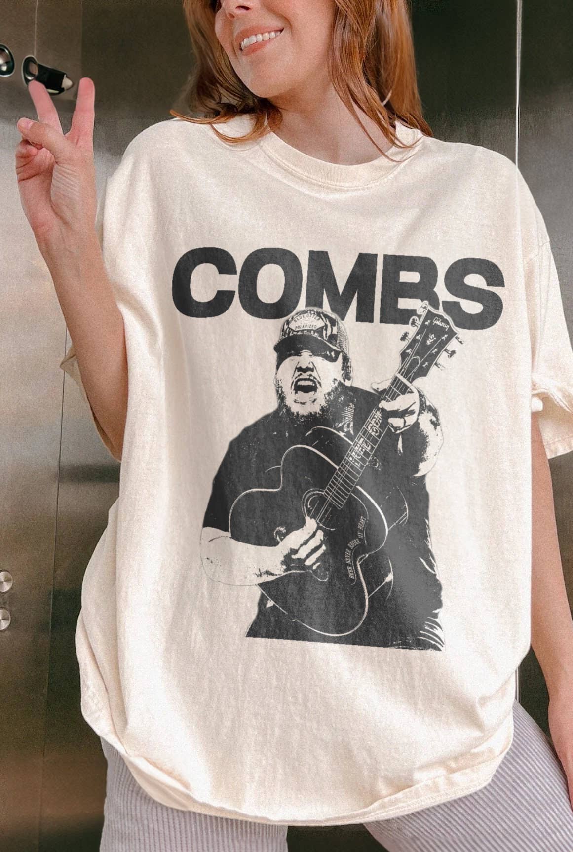 Vintage Luke Combs World Tour 2024 Cowboy Cowgirl T-Shirt
