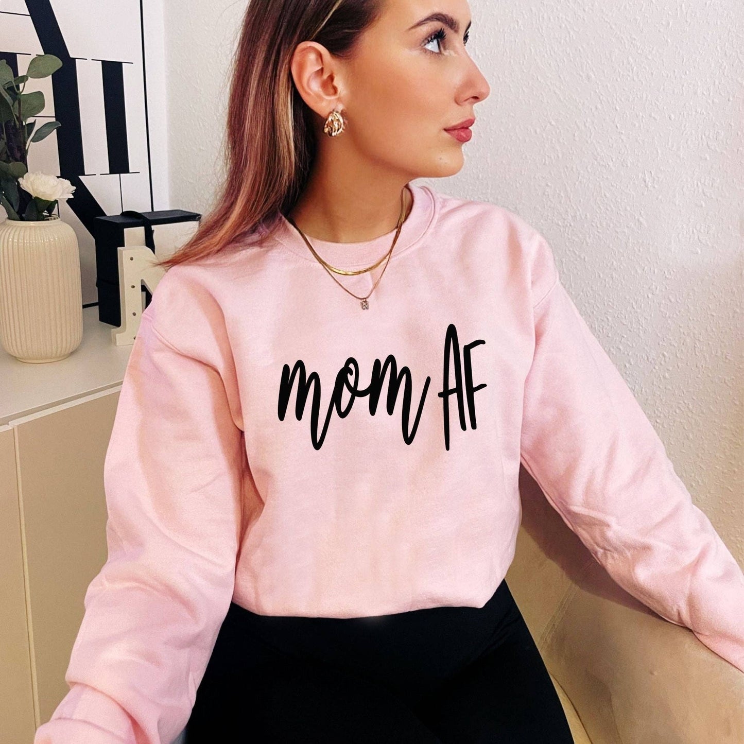 Mom Af Crewneck Sweatshirt Hoodie 122