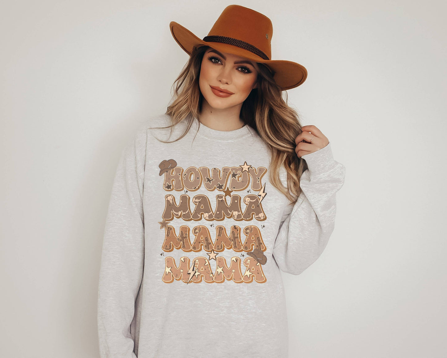 Howdy Mama Crew Neck Sweatshirt | Mama Sweatshirt