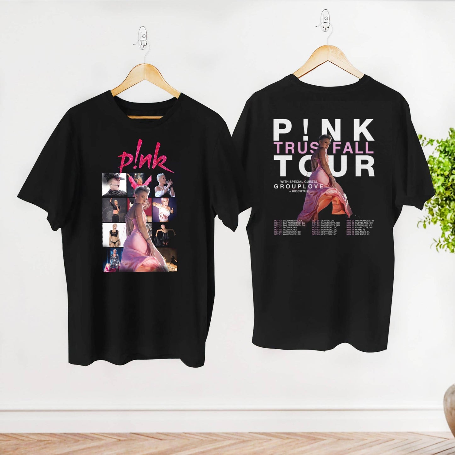 P!Nk Trustfall Tour Collage and Concert Dates T-Shirt