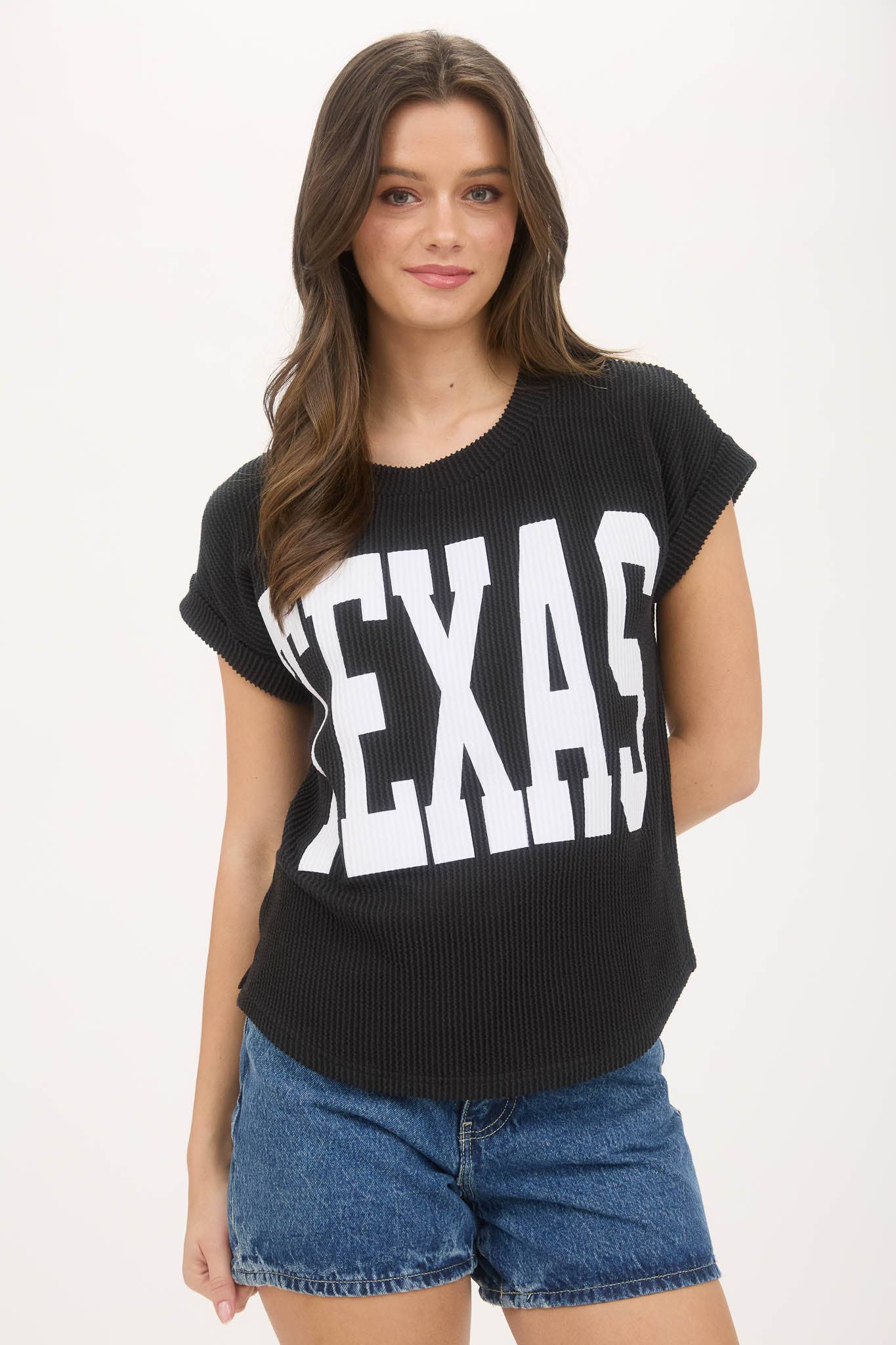 Texas Short Sleeve Sweater Knit T-Shirt