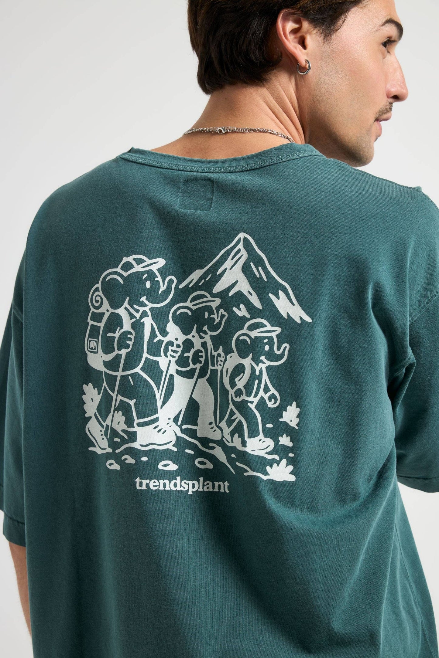 Hikers Oversized Heavy T-Shirt Rainforest