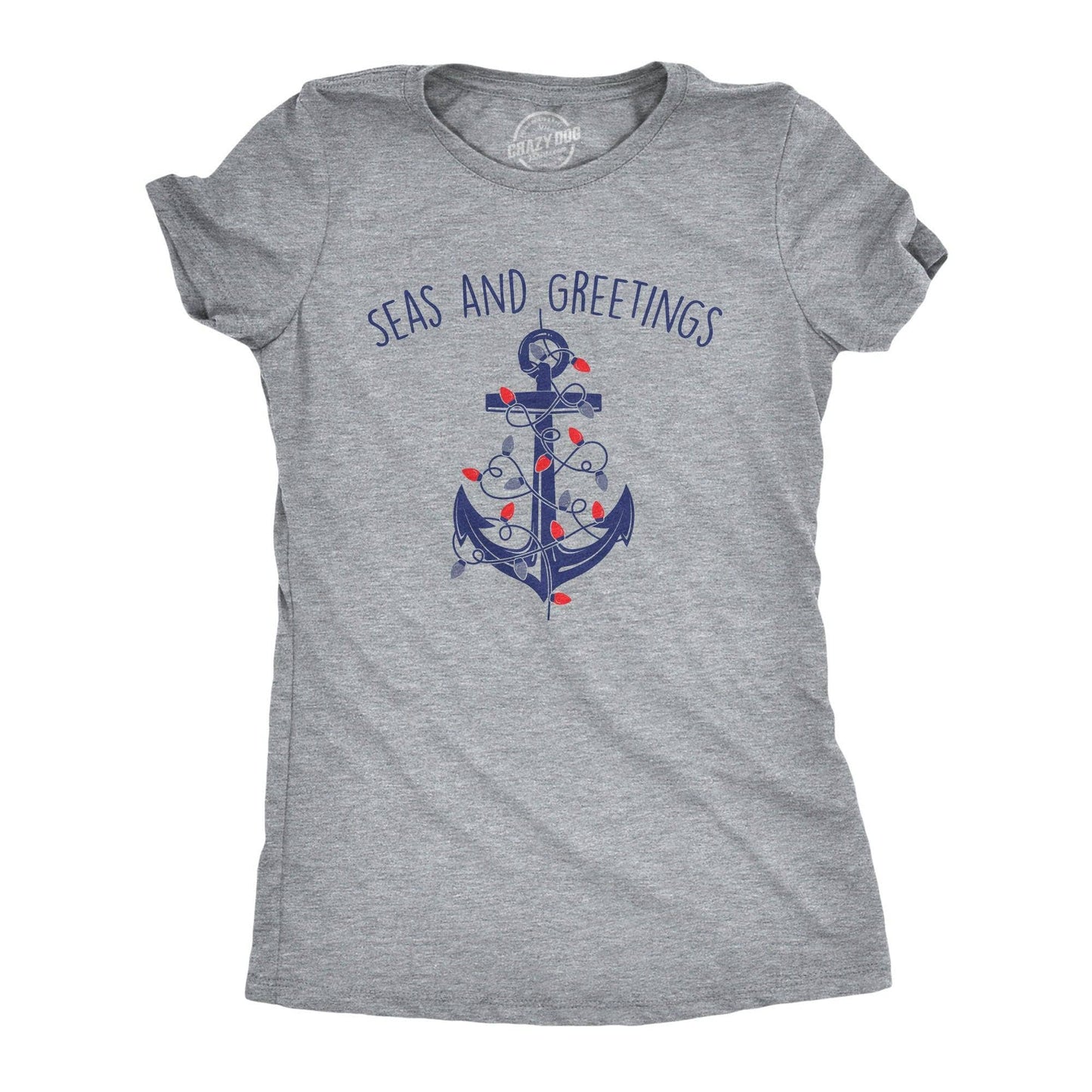 Seas and Greetings Women's Tshirt Christmas Graphic Tee