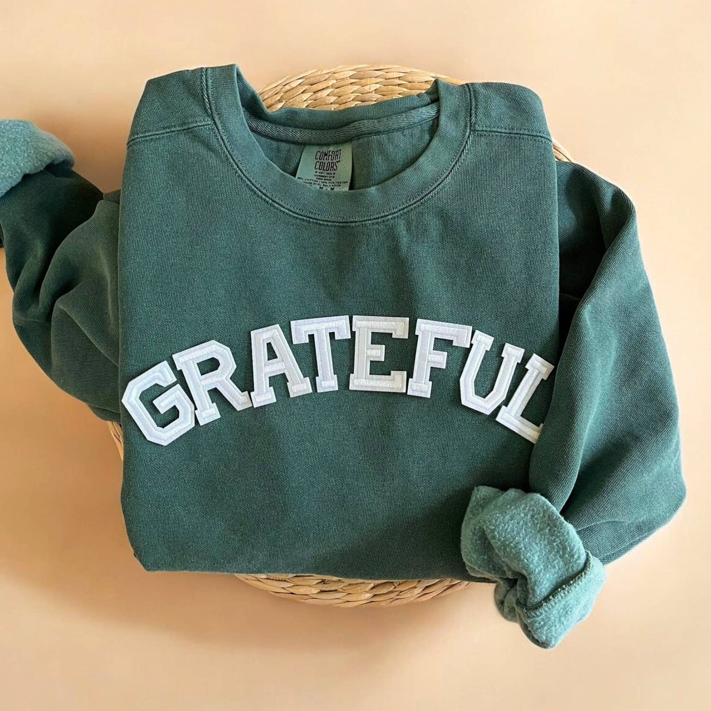 Comfort ColorsĀ® Grateful Sweatshirt, Thanksgiving Sweater