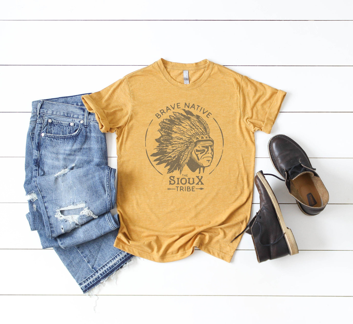 Brave Native Indian Tee | Dad Tee