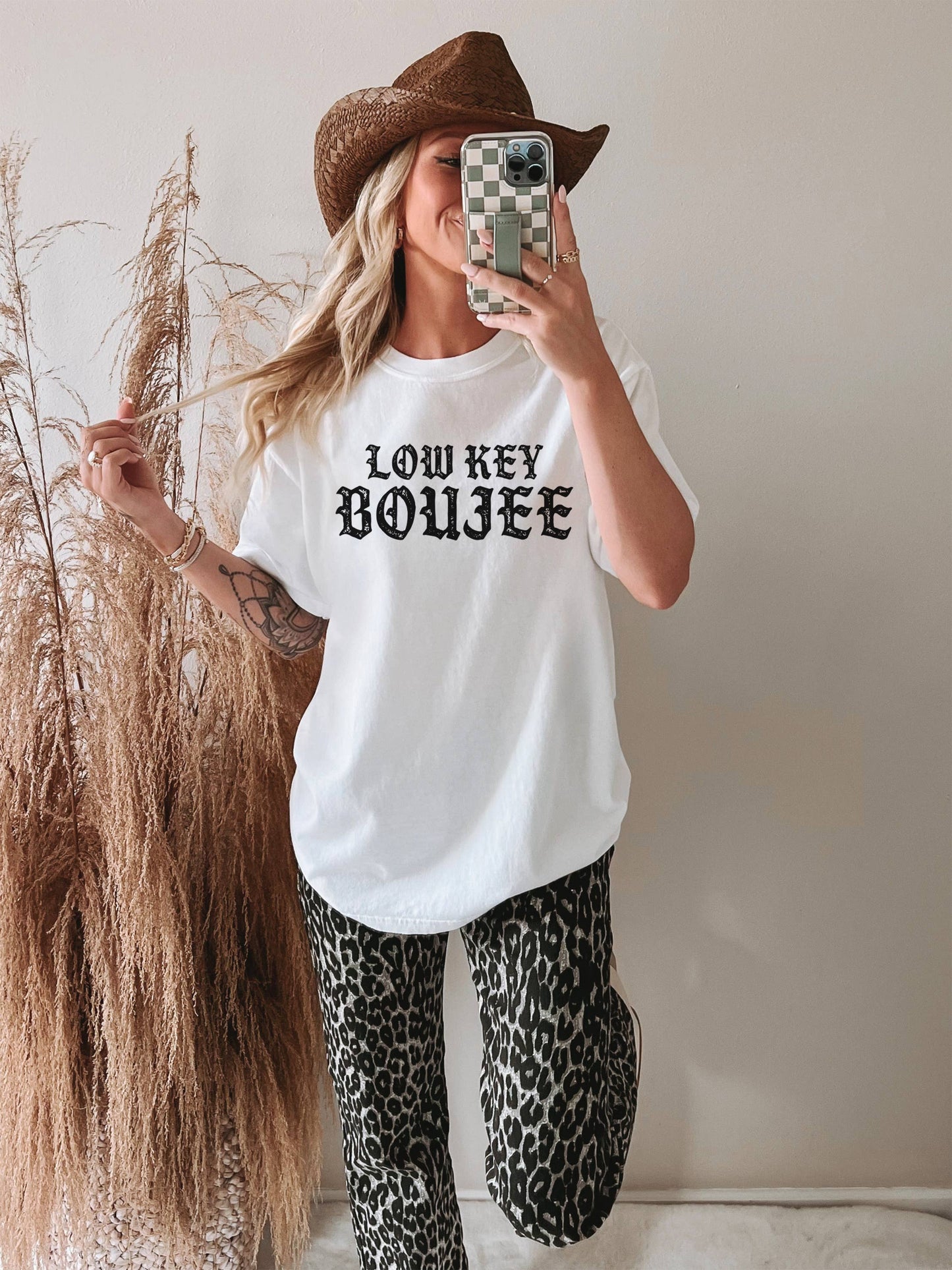 Western Apparel, Western Graphic Tee, Howdy, Low Key Boujee