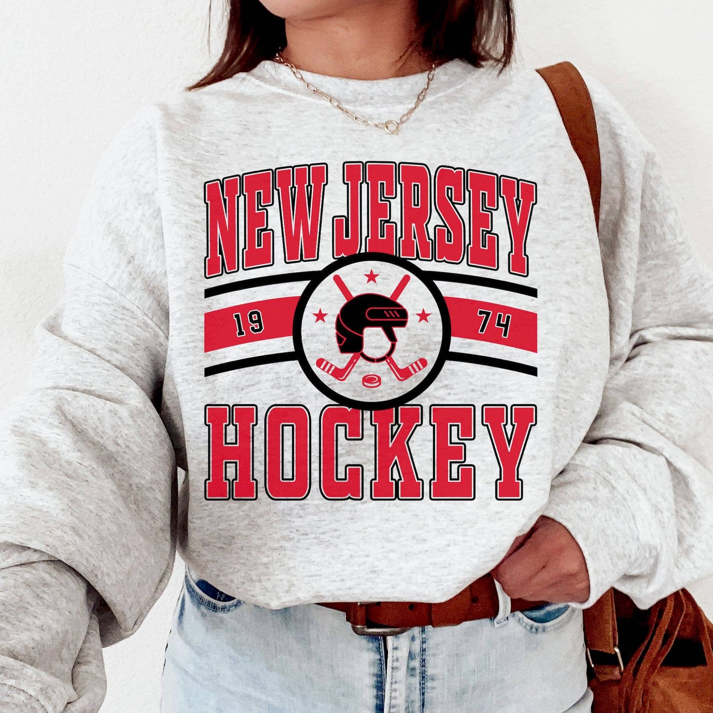 Vintage New Jersey Devils Hockey Fan Sweatshirt Retro