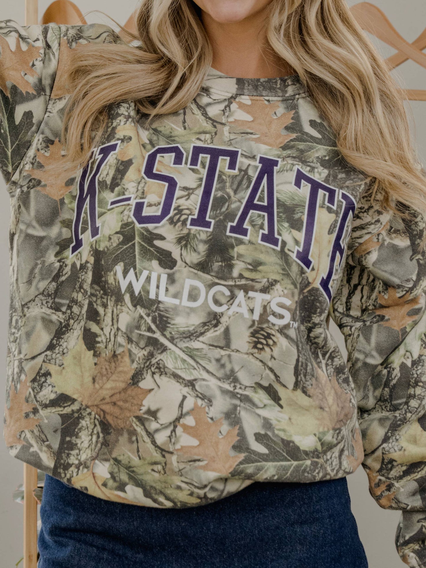 Ksu Wildcats Filled Gault Camo Sweatshirt