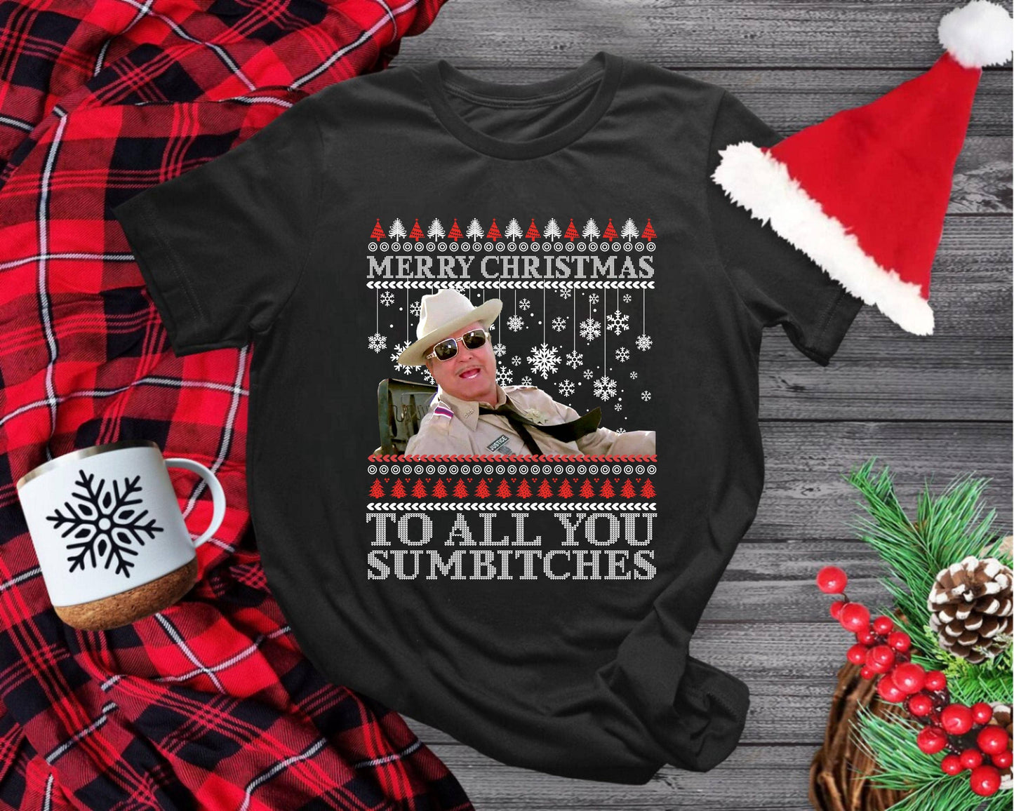 Merry Christmas Sumbitches Crewneck Shirt