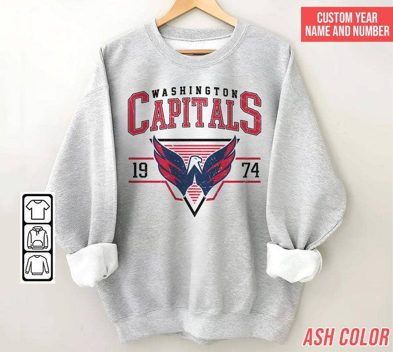 Washington Hockey Crewneck 90S Retro Hockey Shirt Gift